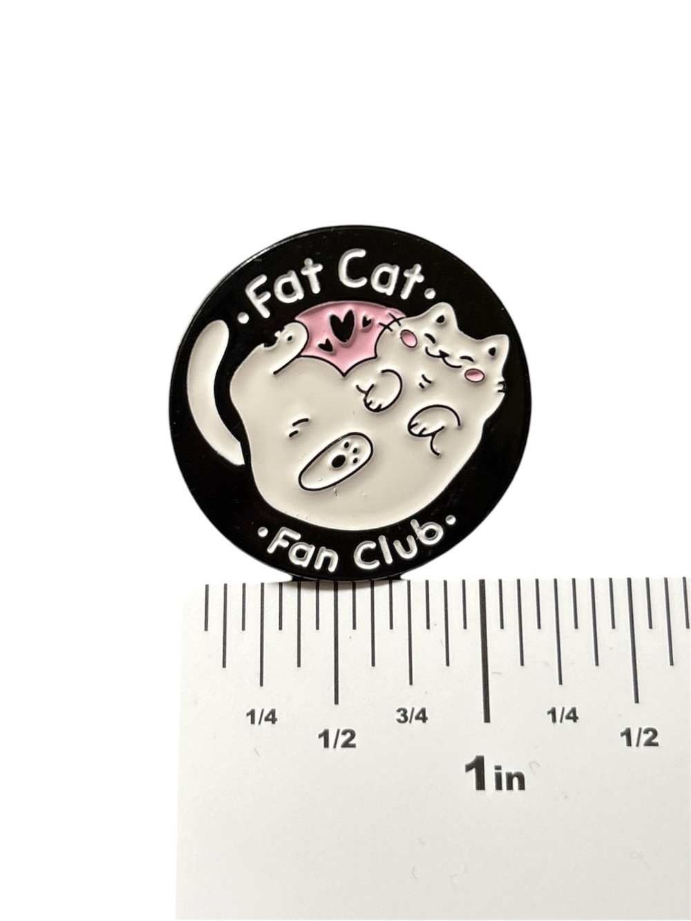 Fat Cat Fan Club Enamel Pin - Picture 3 of 3